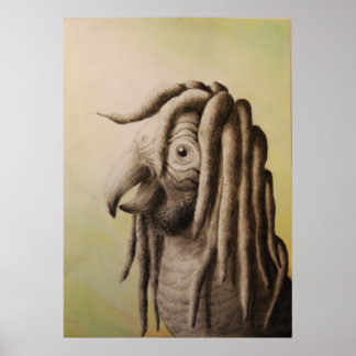 rasta parrot poster