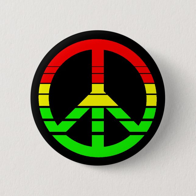 Rasta Peace Button (Front)