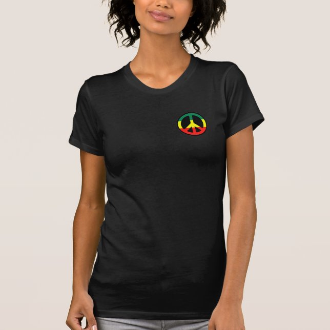 Rasta Peace Shirt in Balck (Front)