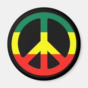 rasta peace sign magnet