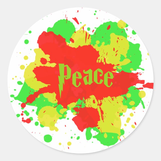 Rasta Peace Sticker (Front)