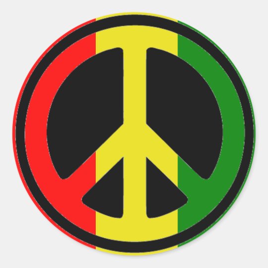 Rasta Peace Stickers