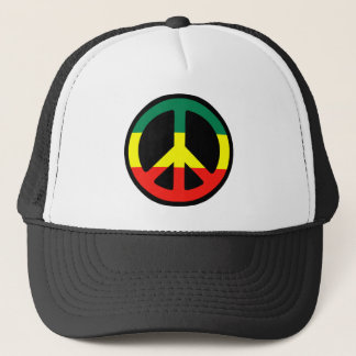 Rasta Peace Symbol Trucker Hat