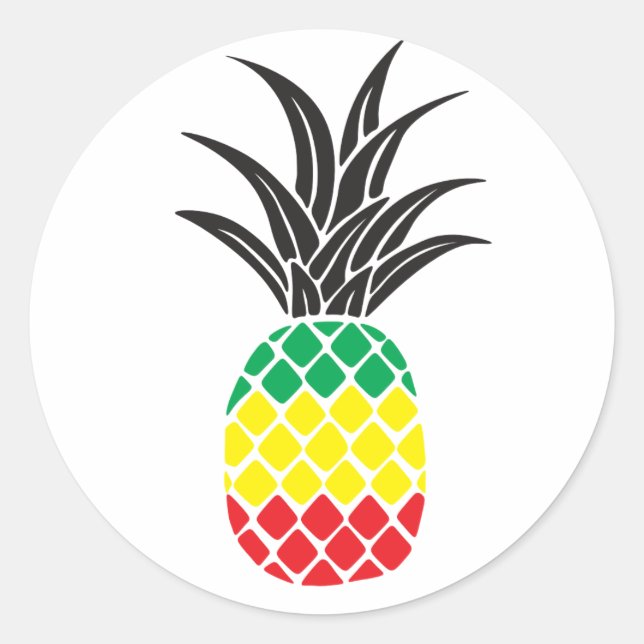 Rasta Pineapple Sticker (Front)