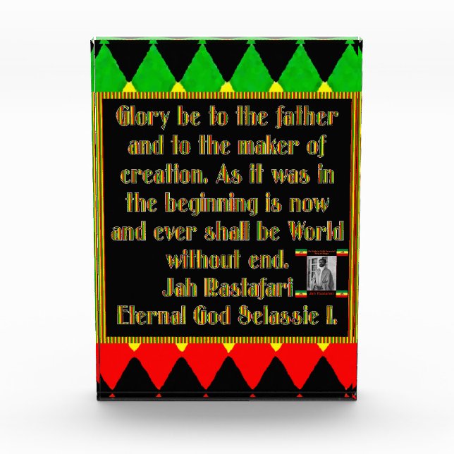 Rasta Prayer Recited before the Smoking Ceremony Photo Block (Front)