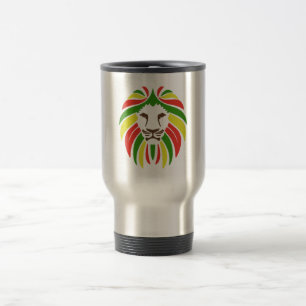 Rasta Red, yellow and green Travel Mug