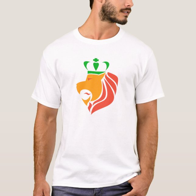 Rasta Reggae Crowned Lion T-Shirt (Front)