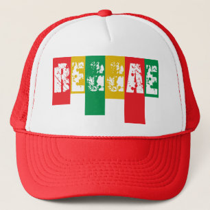 rasta reggae graffiti flag trucker hat