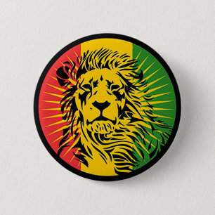 rasta reggae lion flag 2 inch round button