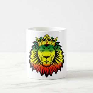 rasta reggae lion flag coffee mug
