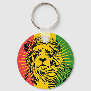 rasta reggae lion flag keychain
