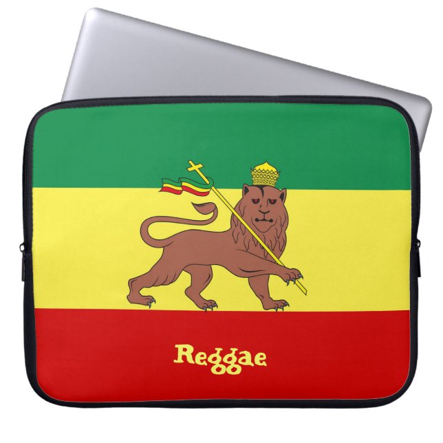 Rasta Reggae Lion of Judah Neoprene 15" Sleeve (Front)