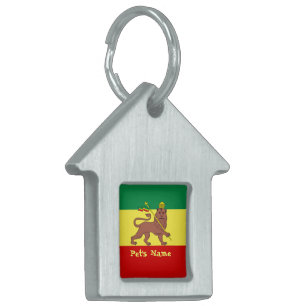 Rasta Reggae Lion of Judah Pet Tag