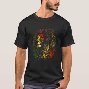 Rasta Reggae Lion Of Judah Rastafarian Pride Regga T-Shirt