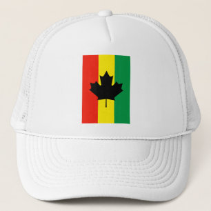 Rasta Reggae Maple Leaf Flag Trucker Hat