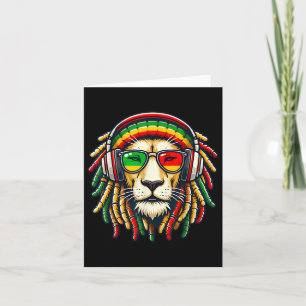 Rasta Reggae Music Lion Jamaica  Card