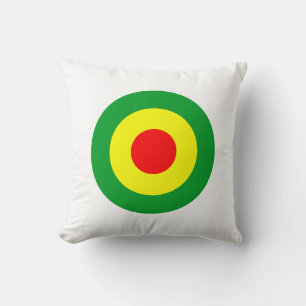 Rasta/Reggae Roundel Dub Throw Pillow