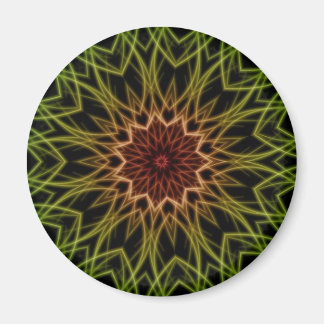 Rasta Rouge Jaune Vert Noir Magnet d'art fractal
