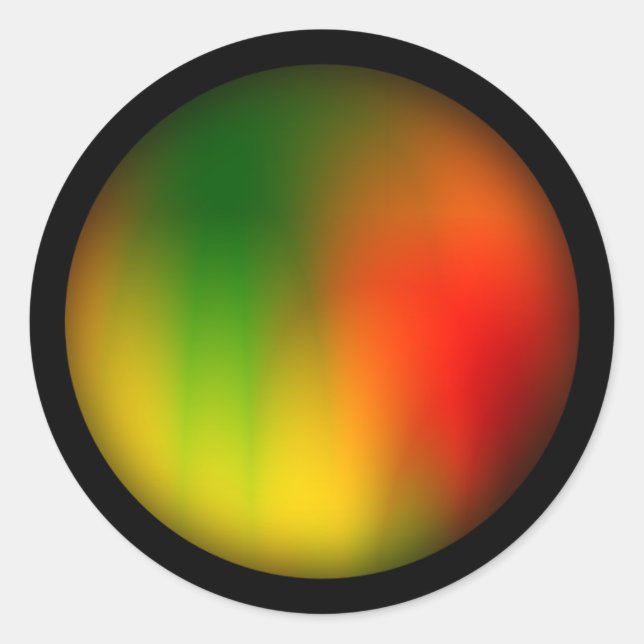 Rasta Splash of Colour Classic Round Sticker (Front)