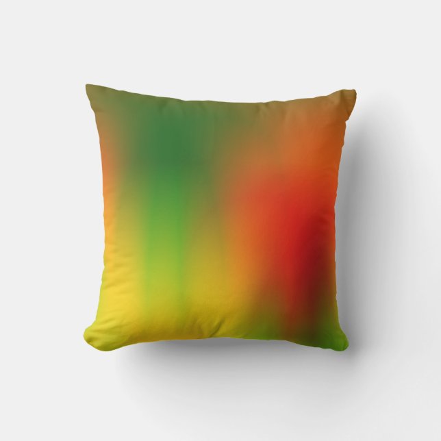 Rasta Splash of Colour Throw Pillow (Front)
