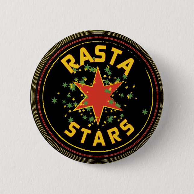 Rasta Stars Button (Front)