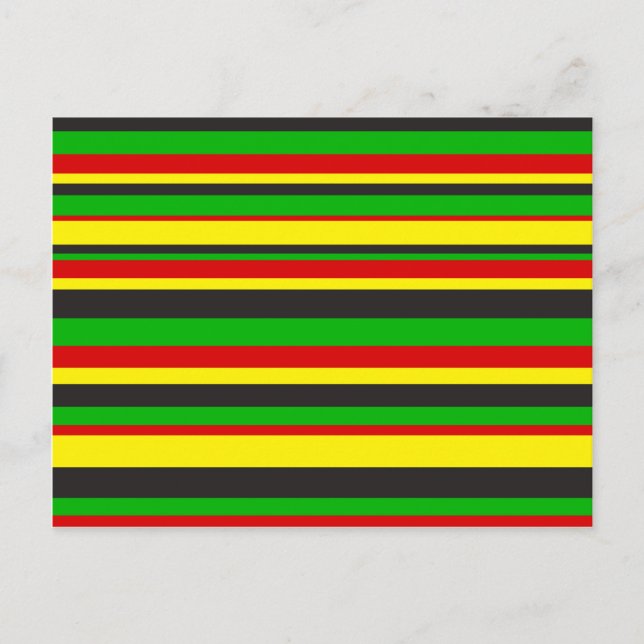 Rasta Stripes Postcard (Front)