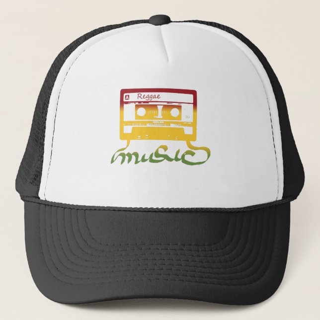 rasta tape reggae trucker hat (Front)