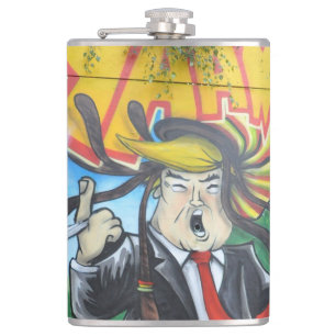 Rasta Trump Hip Flask