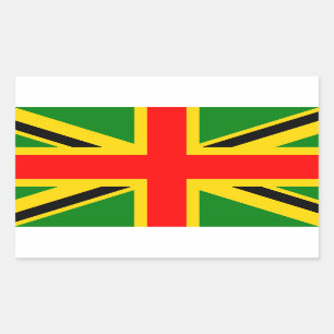 Rasta Union Jack Sticker