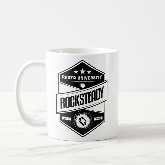 Rasta University Rocksteady Good Vibes Reggae Coffee Mug (Left)