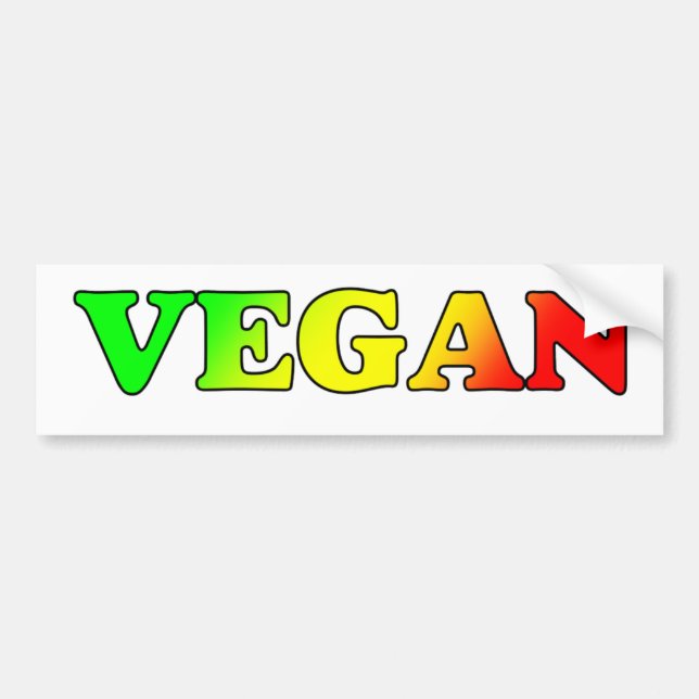Rasta Vegan Bumper Sticker (Front)