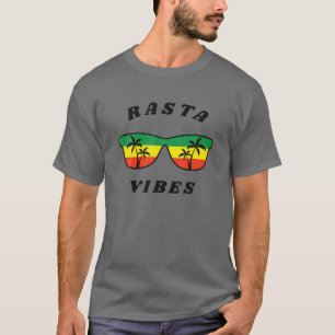 Rasta Vibes Reggae Rastafari Palm Tree Tropical Su T-Shirt