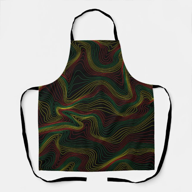 Rasta Waves  Apron (Front)