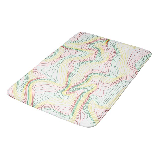 Rasta Waves  Bath Mat (Angled)