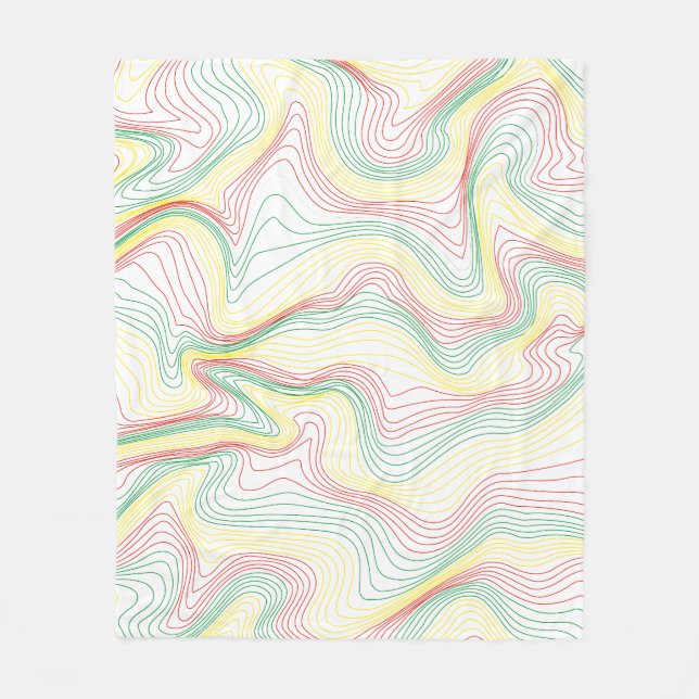 Rasta Waves  Fleece Blanket (Front)