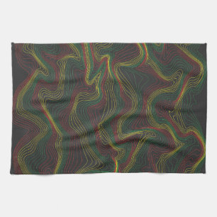 Rasta Waves  Kitchen Towel