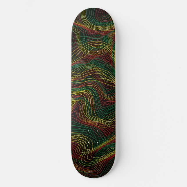 Rasta Waves  Skateboard (Front)
