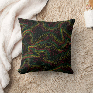 Rasta Waves  Throw Pillow