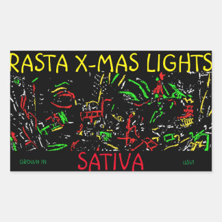 RASTA X-MAS LIGHTS SATIVA STICKER