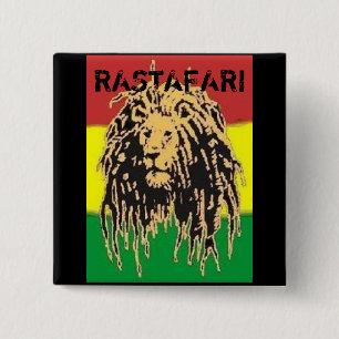 Rastafari Badge 2 Inch Square Button