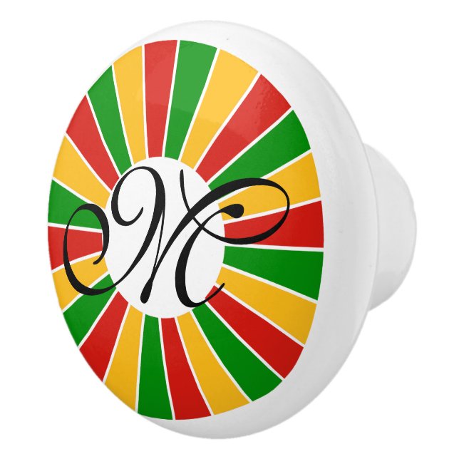 RASTAFARI BOUTON DRAGON RAYS + votre signe ou votr (Droite)