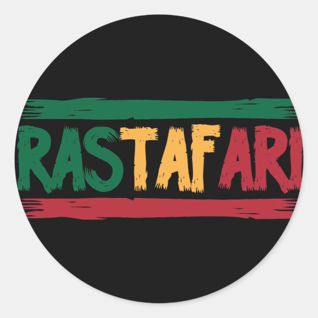Rastafari Classic Round Sticker (Front)