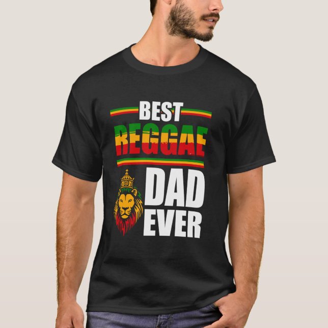 Rastafari Dad Musik father's day Rasta Jamaika Reg T-Shirt (Front)