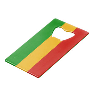 RASTAFARI FLAG COLORS + your ideas Credit Card Bottle Opener