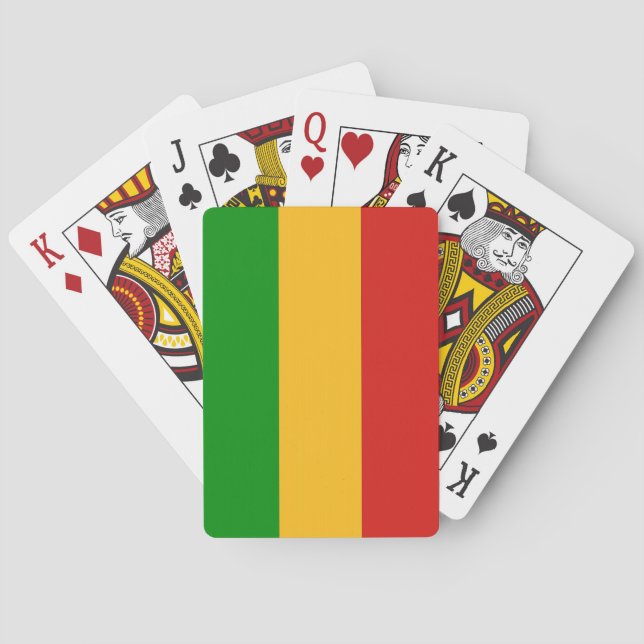 RASTAFARI FLAG COLORS + your ideas Playing Cards (Back)