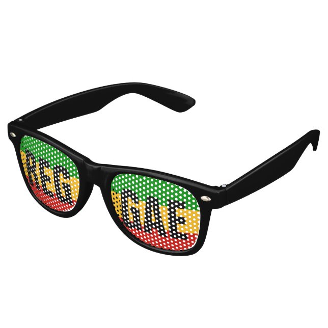 RASTAFARI FLAG COLORS + your ideas Retro Sunglasses (Angled)