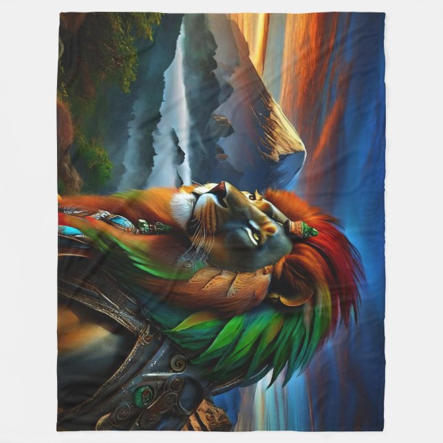 Rastafari Fleece Blanket (Front)