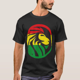 Rastafari Lion Head Jamaica Souvenir Rasta Roots R T-Shirt