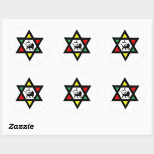 Rastafari Lion of Judah Stickers