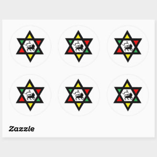 Rastafari Lion of Judah Stickers